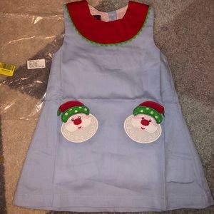 Smocked Girls 12-24 month Christmas Swing Dress